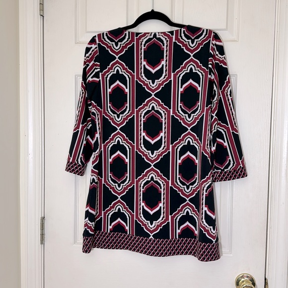 WHBM Black Keyhole Neck Long Sleeves Dress Size Medium - Picture 7 of 10